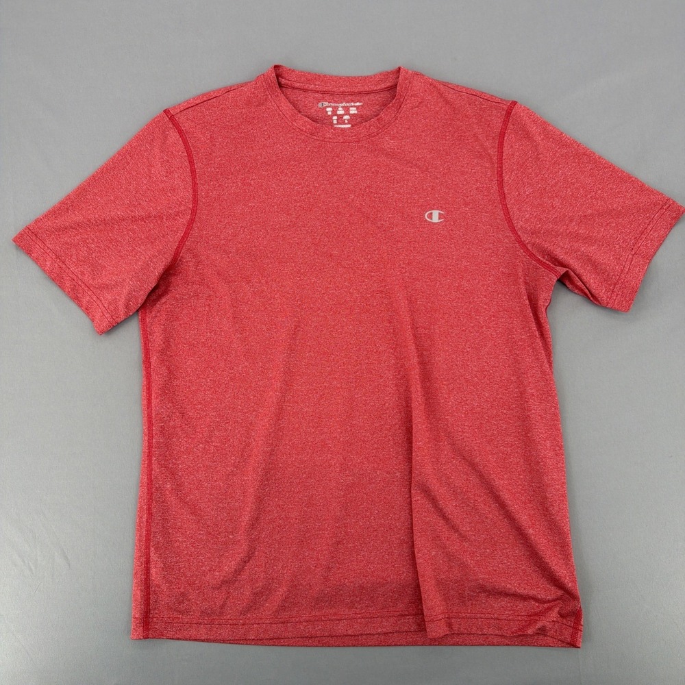 Champion Athletic T Shirt Men's Medium Red Heather Performance Short Sleeve - Picture 2 of 8